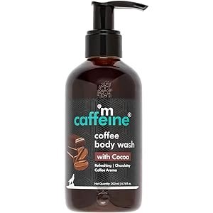 mCaffeine Coffee Body Wash with Berries   De-Tanand Deep Cleansing Shower Gel with Almonds