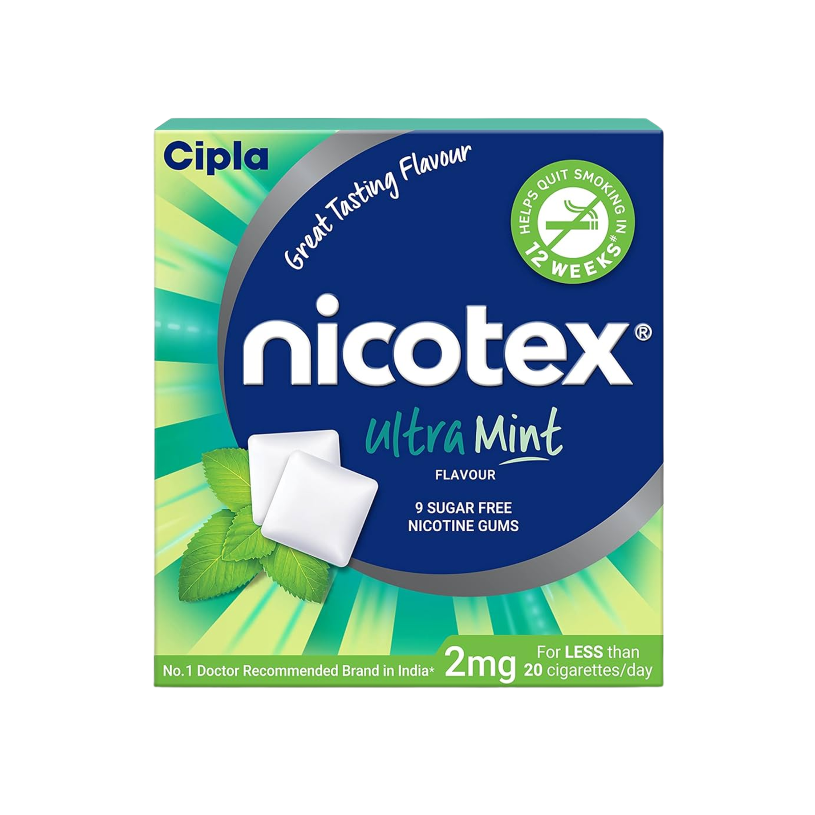 NICOTEX ULTRA GUM 2MG MINT PLU S